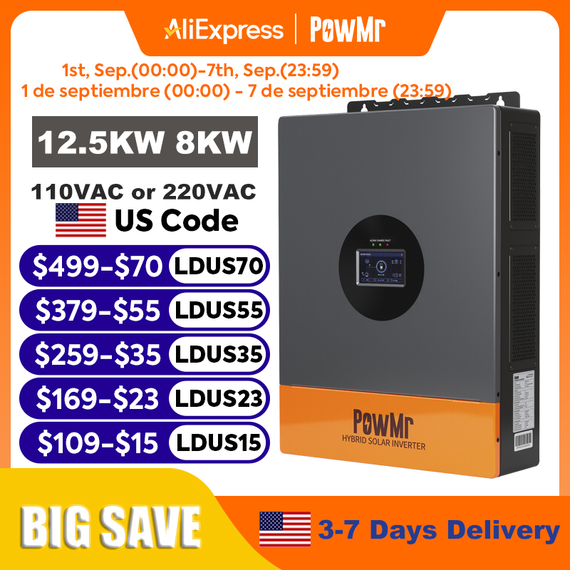 Drone Solar Charger - PowMr 12.5KW 8KW Split Phase Inverter